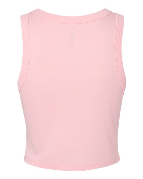 Women's Micro Rib Racer Tank - Solid Pink Blend Back