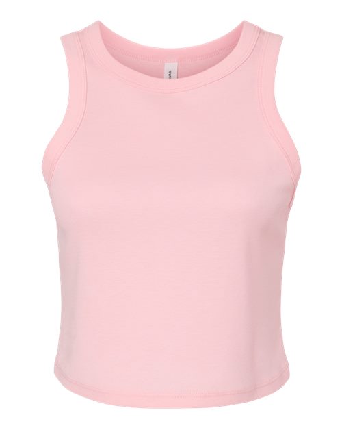 Women's Micro Rib Racer Tank - Solid Pink Blend Front