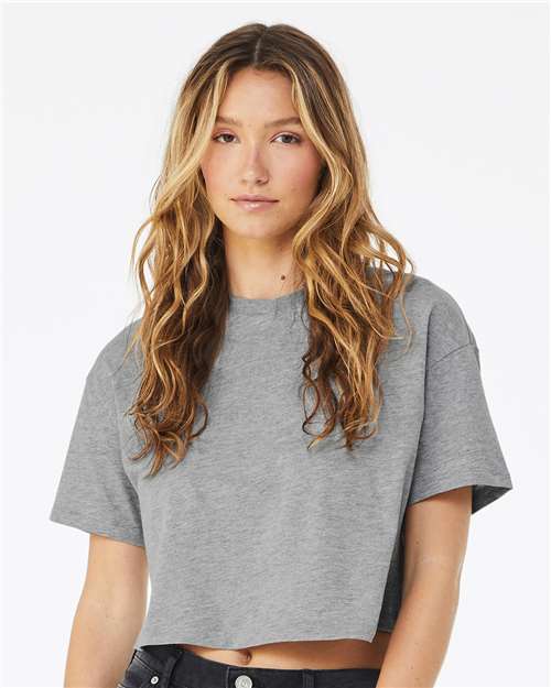 BELLA + CANVAS Women's Jersey Crop Tee - Model Front