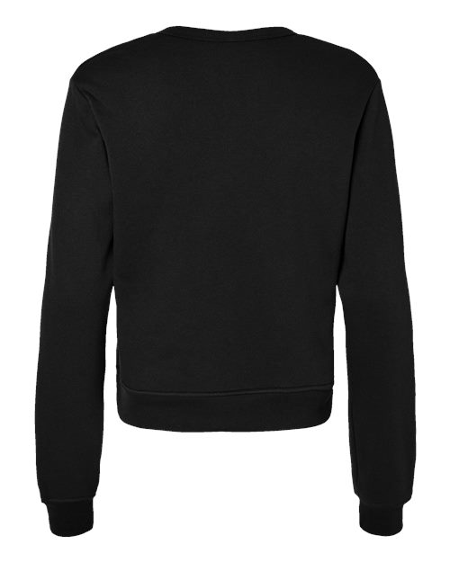 Women's Sponge Fleece Crewneck Sweatshirt - Black Back