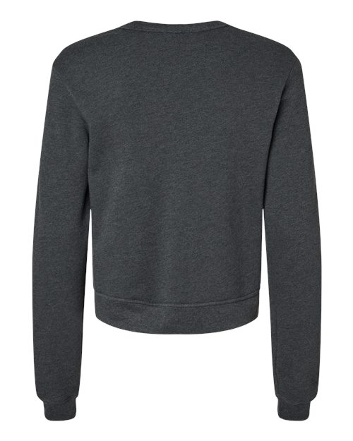 Women's Sponge Fleece Crewneck Sweatshirt - Dark Grey Heather Back
