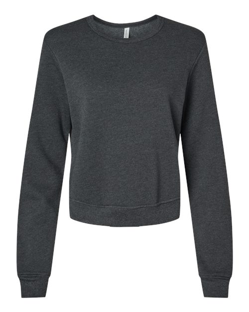Women's Sponge Fleece Crewneck Sweatshirt - Dark Grey Heather Front