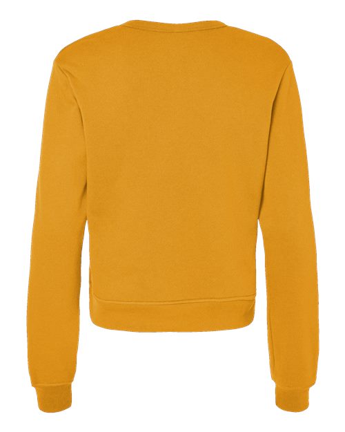 Women's Sponge Fleece Crewneck Sweatshirt - Heather Mustard Back