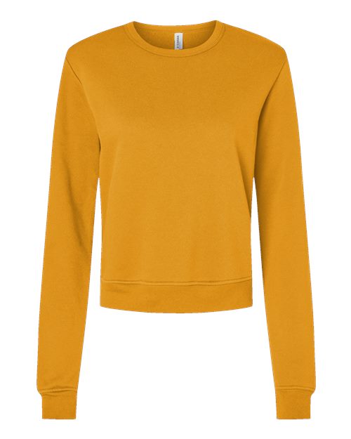 Women's Sponge Fleece Crewneck Sweatshirt - Heather Mustard Front