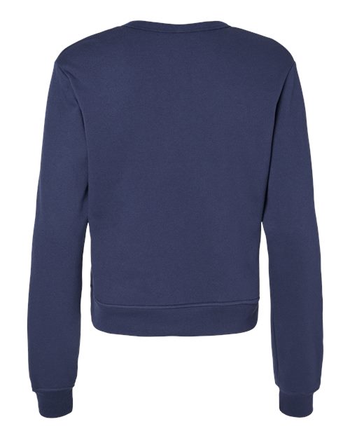 Women's Sponge Fleece Crewneck Sweatshirt - Navy Back