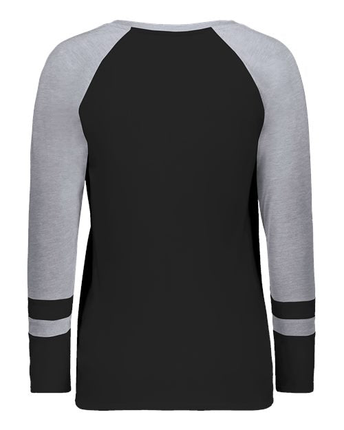 Women's Triblend Fanatic 2.0 Long Sleeve T-Shirt - Black/ Grey Heather Back