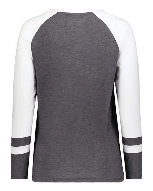 Women's Triblend Fanatic 2.0 Long Sleeve T-Shirt - Carbon Heather/ White Back