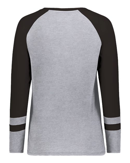 Women's Triblend Fanatic 2.0 Long Sleeve T-Shirt - Grey Heather/ Black Back