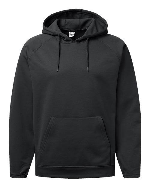 Unisex Vail Performance Fleece Hooded Sweatshirt - Black Front