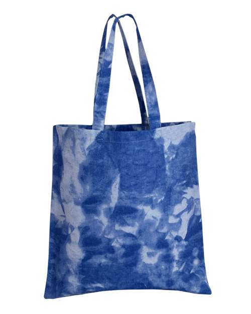Tie-Dyed Canvas Bag - Cloudy Blue Front