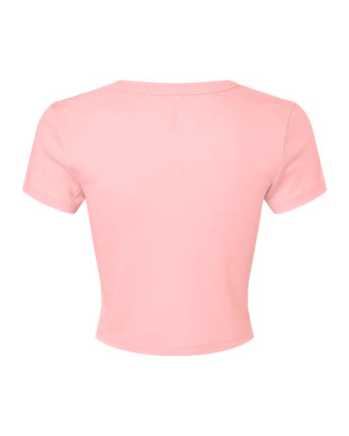 Women's Micro Rib Baby Tee - Solid Pink Blend Back