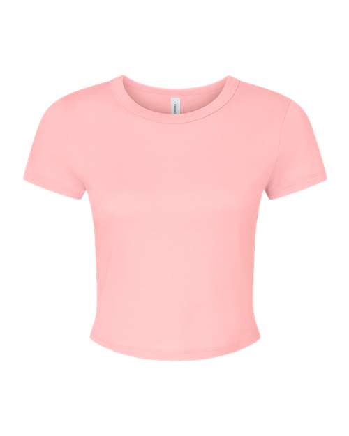 Women's Micro Rib Baby Tee - Solid Pink Blend Front
