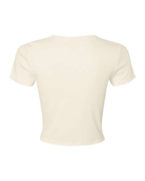 Women's Micro Rib Baby Tee - Solid Natural Blend Back