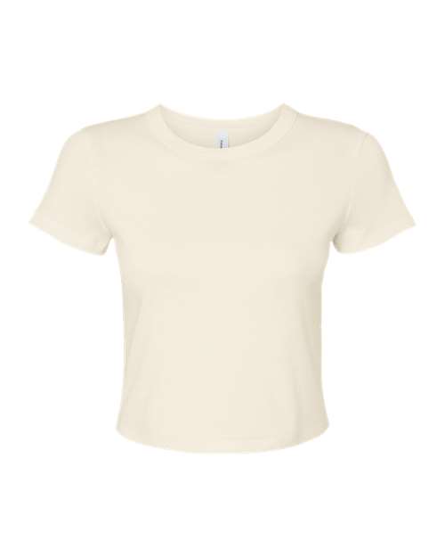Women's Micro Rib Baby Tee - Solid Natural Blend Front