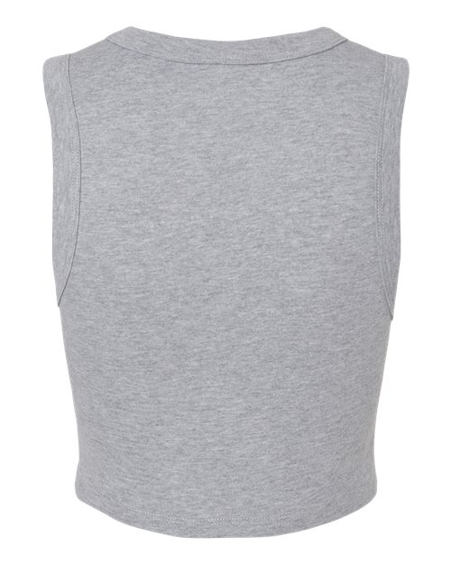 Women's Micro Rib Muscle Crop Tank - Athletic Heather Back