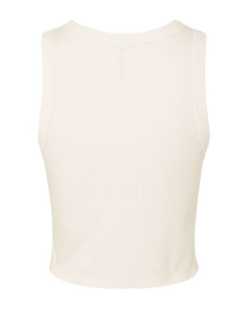 Women's Micro Rib Racer Tank - Solid Natural Blend Back