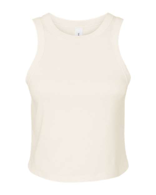 Women's Micro Rib Racer Tank - Solid Natural Blend Front