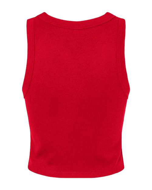 Women's Micro Rib Racer Tank - Solid Red Blend Back