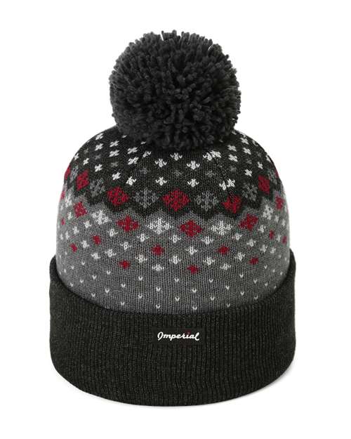 The Baniff Cuffed Beanie - Black Heather Back
