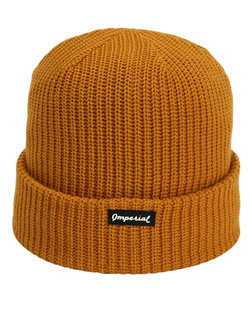 The Mogul Cuffed Beanie - Mustard Back