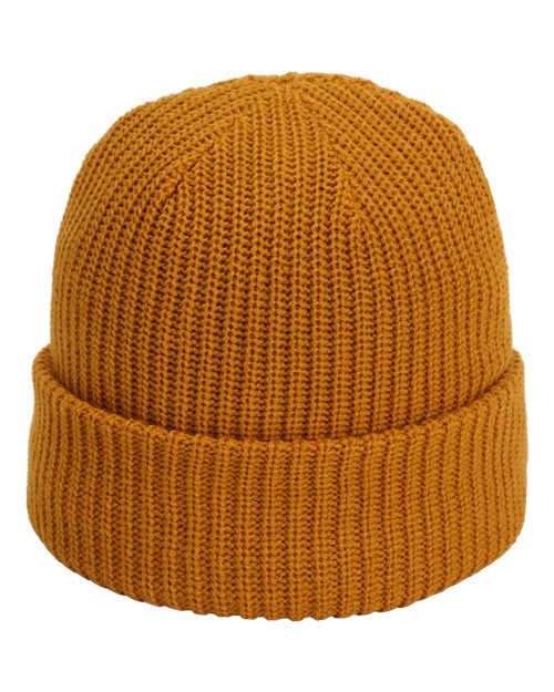The Mogul Cuffed Beanie - Mustard Front