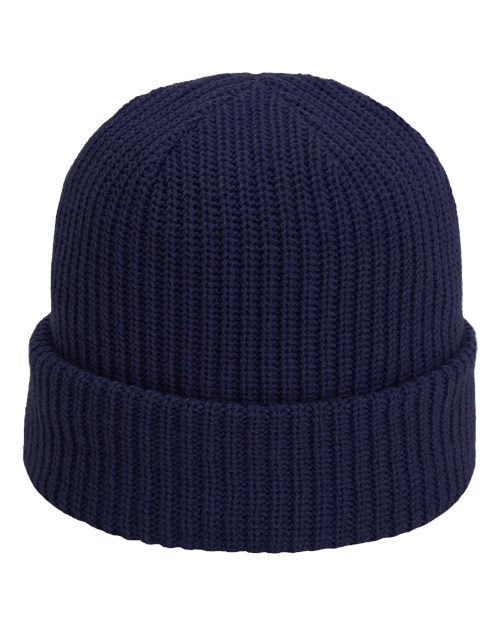 The Mogul Cuffed Beanie - True Navy Front