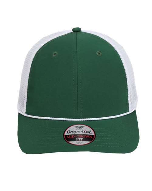 The Night Owl Performance Rope Cap - Forest/ White Front