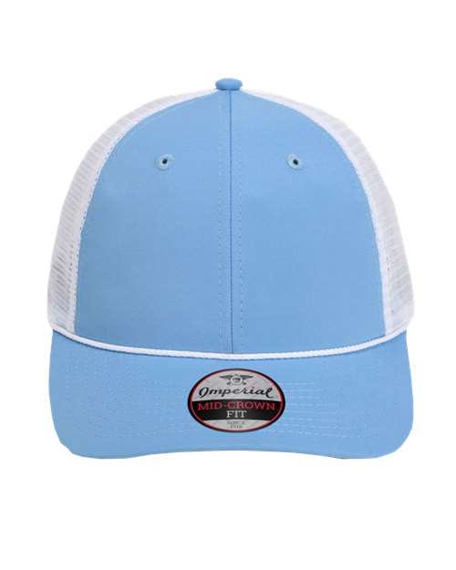 The Night Owl Performance Rope Cap - Powder Blue/ White Front