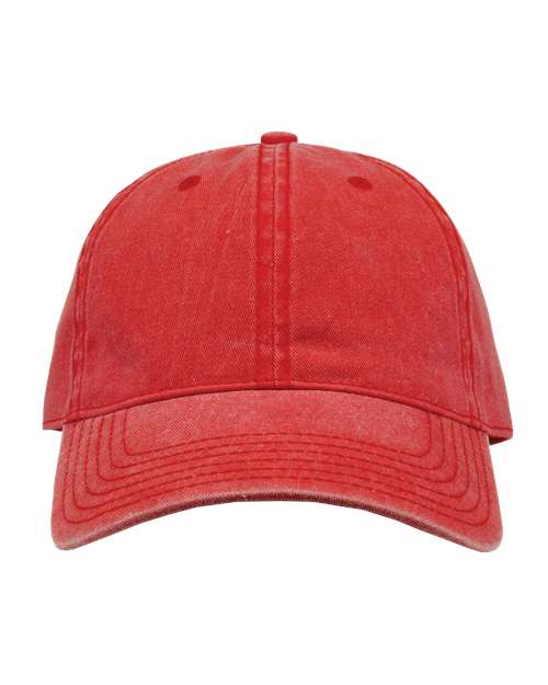 Pigment-Dyed Cap - Red Front