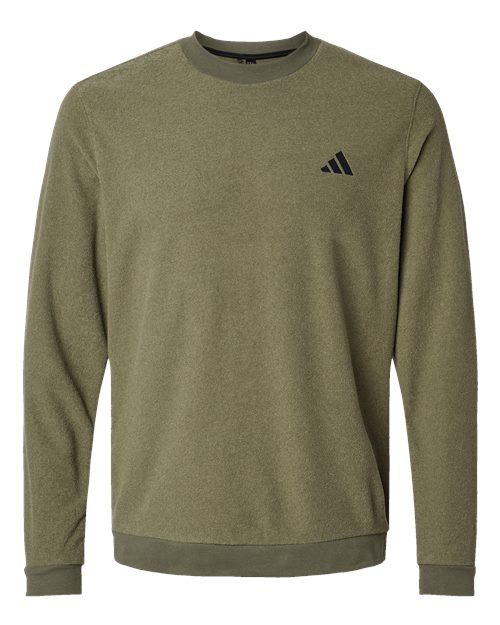 Men's Terry Loop Crewneck Sweatshirt - Olive Strata Front