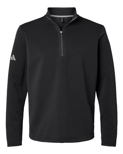 Men's Spacer Quarter-Zip Pullover - Black Front