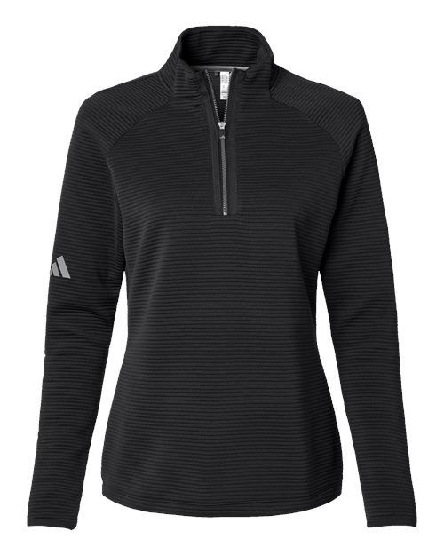 Women's Spacer Quarter-Zip Pullover - Black Front