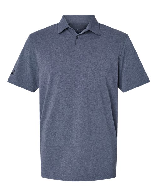 Men's Blended Polo - Collegiate Navy Melange Front