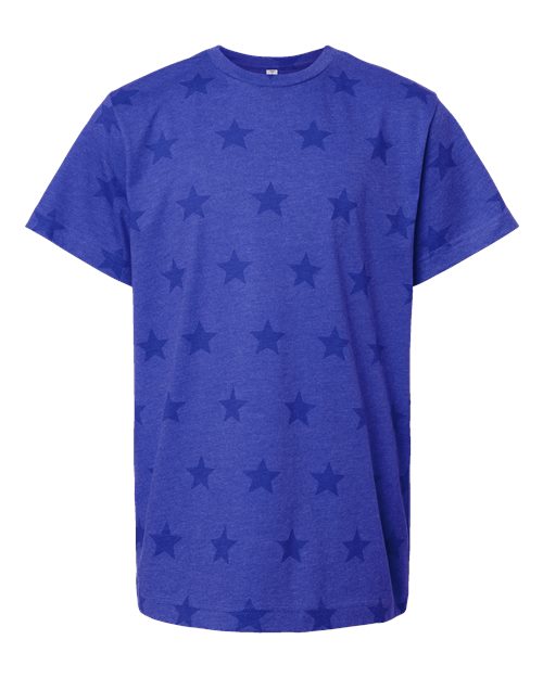 Youth Star Print Tee - Royal Star Front