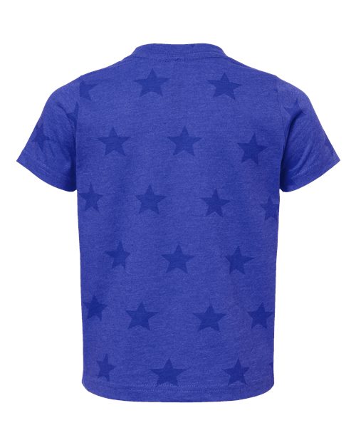 Toddler Star Print Tee - Royal Star Back