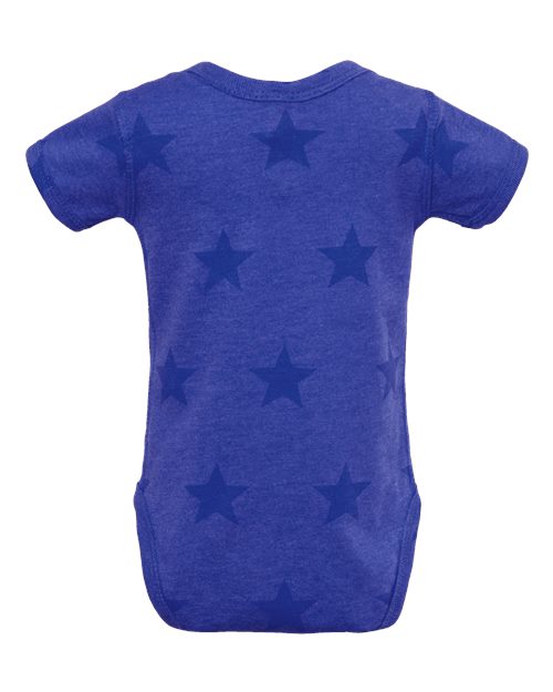 Infant Star Print Bodysuit - Royal Star Back