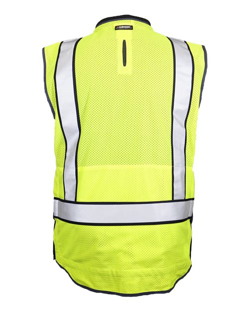 Unisex Tool Tethering Class 2 Vest - Lime Back