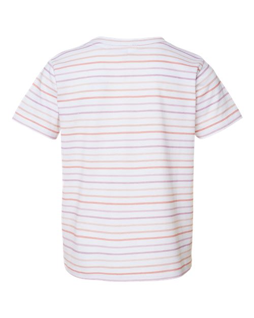 Toddler Fine Jersey Tee - Lilac Stripe Back