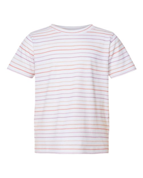 Toddler Fine Jersey Tee - Lilac Stripe Front