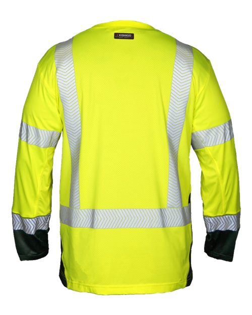 Unisex Premium Black Series® Cool Touch Class 3 Long Sleeve T-Shirt - Lime Back
