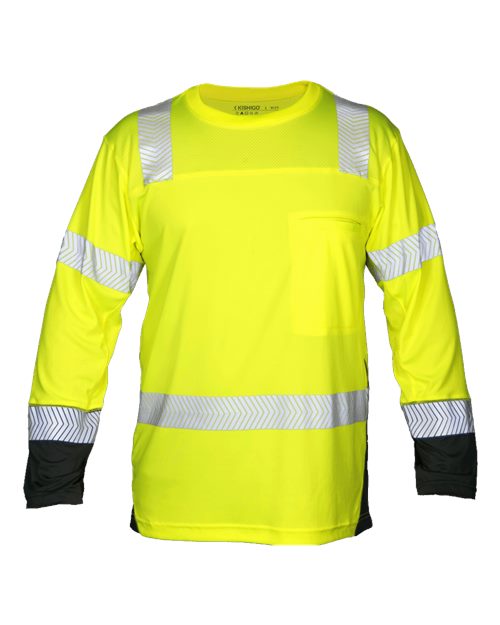 Unisex Premium Black Series® Cool Touch Class 3 Long Sleeve T-Shirt - Lime Front