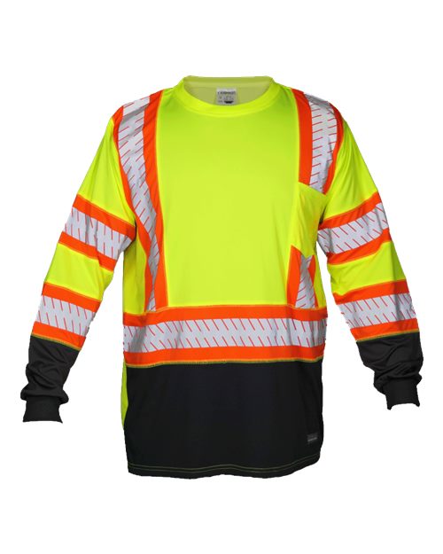 Unisex DOT Class 3 Long Sleeve T-Shirt - Lime Front