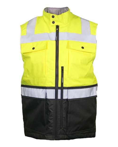 Unisex Insulated Class 2 Vest - Lime Front