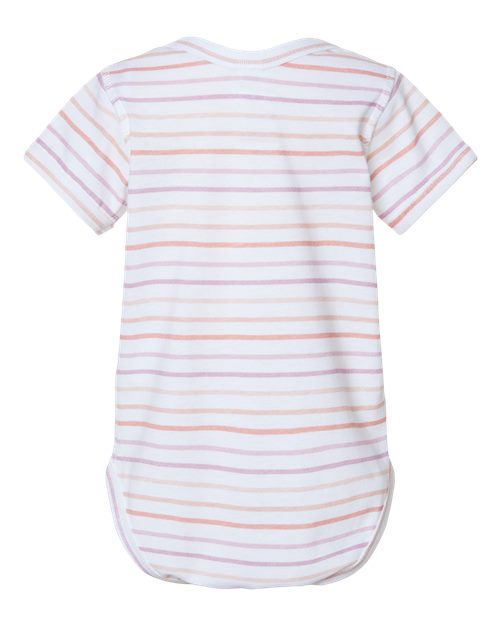Infant Fine Jersey Bodysuit - Lilac Stripe Back