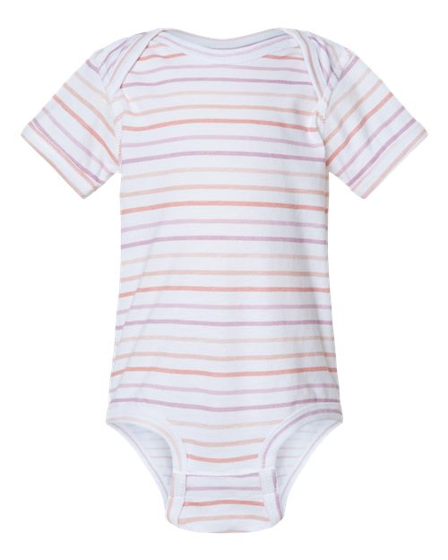 Infant Fine Jersey Bodysuit - Lilac Stripe Front
