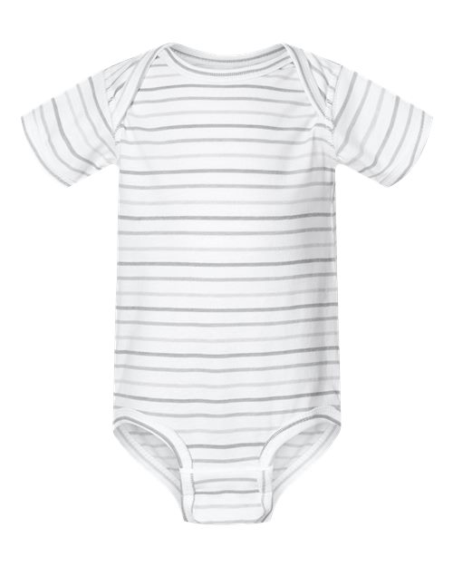 Infant Fine Jersey Bodysuit - Shadow Stripe Front