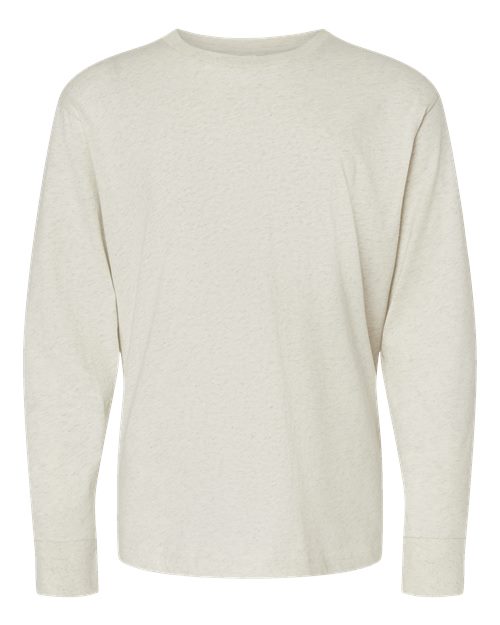 Youth Fine Jersey Long Sleeve Tee - Natural Heather Front