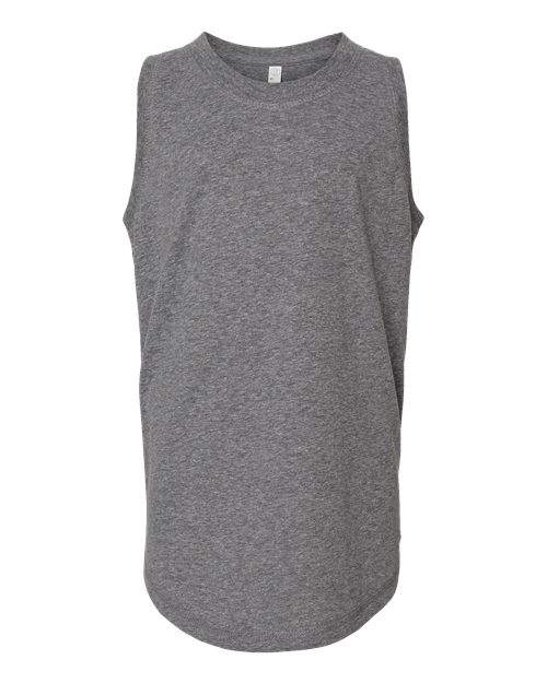 Girls' Relaxed Fine Jersey Tank - Granite Heather Front