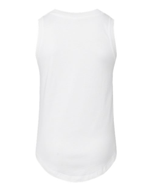 Girls' Relaxed Fine Jersey Tank - White Back