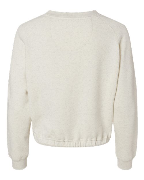 Women's Relaxed 3-End Boxy Fleece Crewneck Sweatshirt - Natural Heather Back